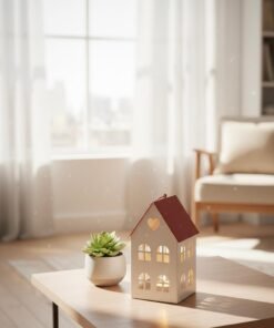 حامل شموع على شكل منزل